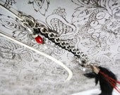 Feather and Bead Bookmark
