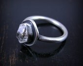 Real little Herkimer Diamond Made to Order ring sterling silver custom sizes