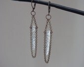 Spike Earrings with Draped Chain