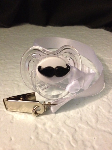 Mustache Pacifier Hipster Baby
