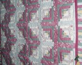 ON SALE    Raspberry Zig-Zag Quilt