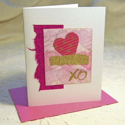 Polka Dot Heart Valentine's Card