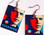 Change Obama Earrings have a RETURN and ON SALE Photo Jewelry