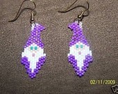 Cute Wizard beaded earrings in brick stitch