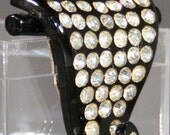 Black Bakelite Dress Clip