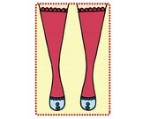 Little Shoes Greeting Card - Lead Red