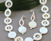 White Mother of Pearl Set - "White Sea"
