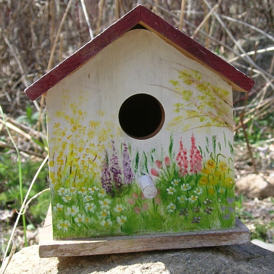 Birds in a Spring Garden - Birdhouse
