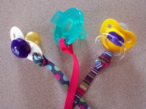 2 Binky Holders - You Choose Colors