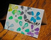 custom flower place cards (handmade to order)