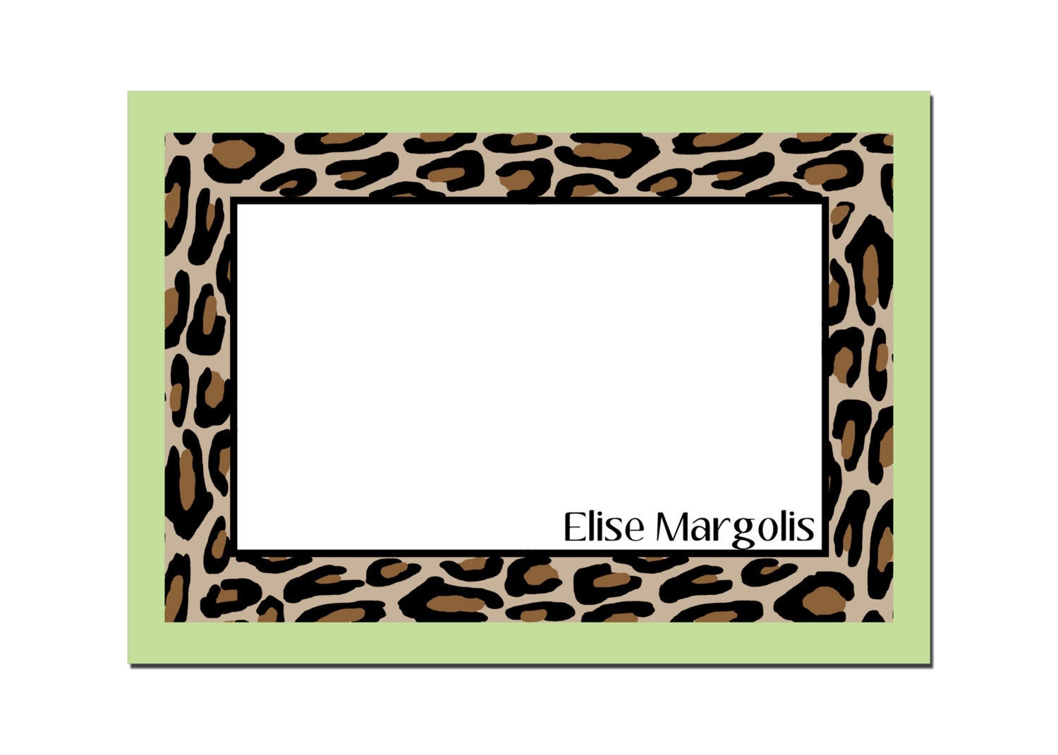 Leopard Print Note Card (Set of 10)