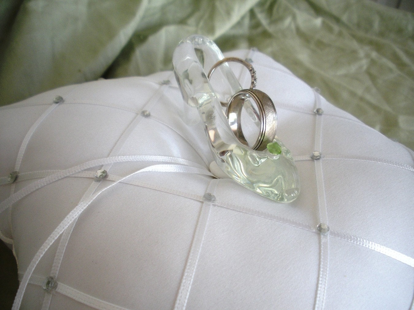 Glass Slipper Ring Bearer Pillow