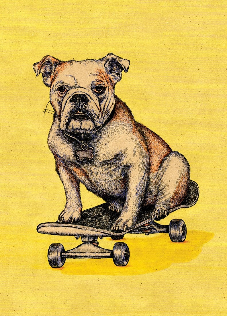 BULLDOG Shreddie Print 11x15 print signed and numbered