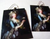 Marie Antoinette Rococo Portrait Queen Royalty French Painting Earrings Photo Jewelry
