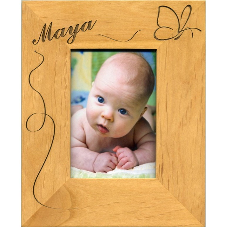 3.5 x 5 Personalized Frame with Butterfly