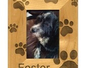 3.5 x 5 Personalized Frame with Paw Prints