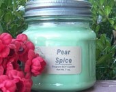 PEAR POMEGRANATE SPICE Soy Candle - Highly Scented