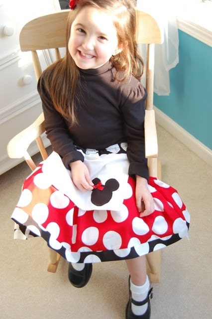 Mickey Minnie Mouse Apron Skirt Disney Custom Size