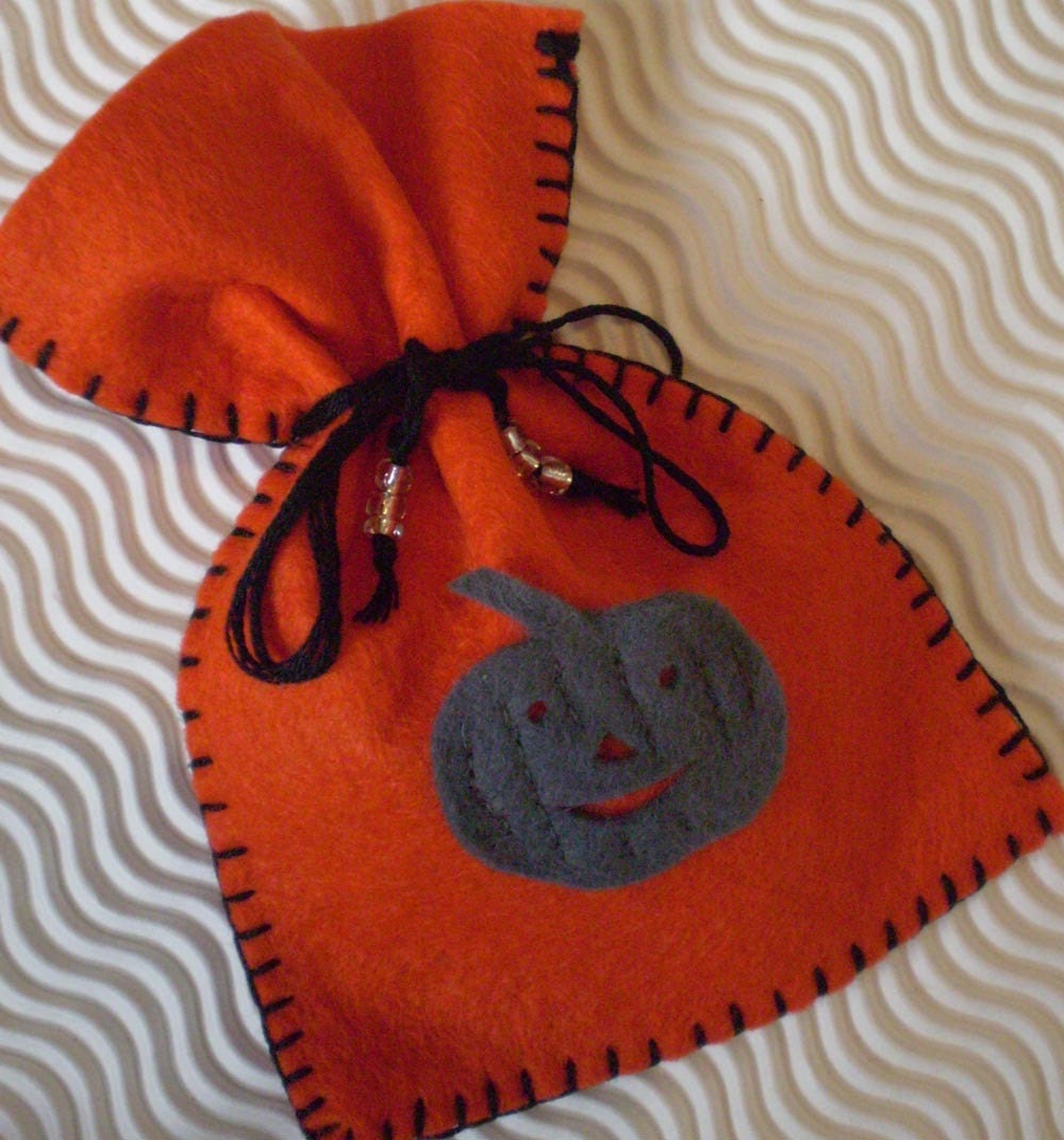 Mini Pumpkin Face Bags