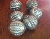 Bali beads- round pods- set of 6