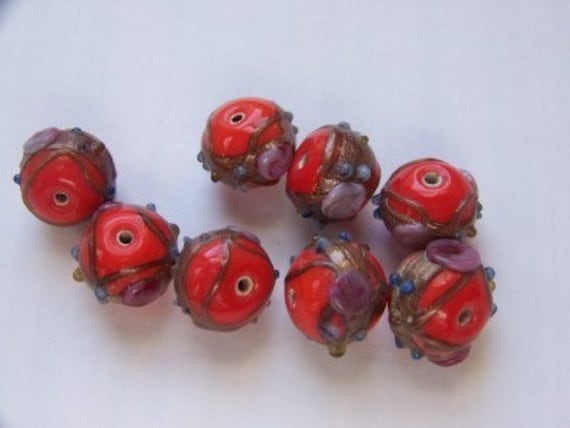 Vintage Red Wedding Cake Beads bds326 From yummytreasures