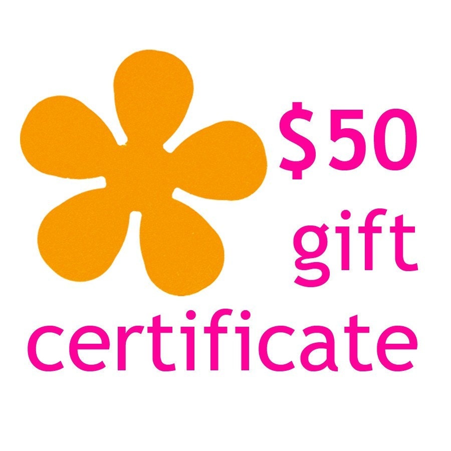 50 dollar gift certificate to Jennifer Ladd's shop