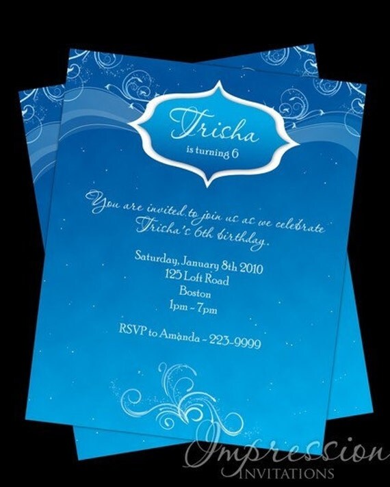 a starry night wedding invitations