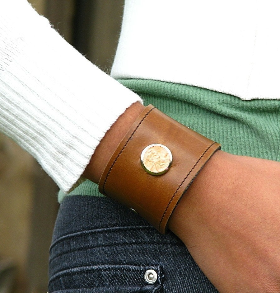 Lucky Penny Leather Cuff - 2008 American Edition