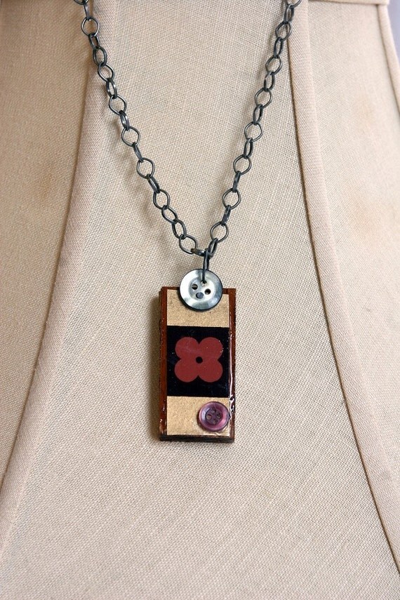 Parquet Flower Pendant