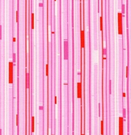 Nicey Jane Fabric by Heather Bailey / Welcome Road in Rose / 1 yd Cotton Quilt Fabric