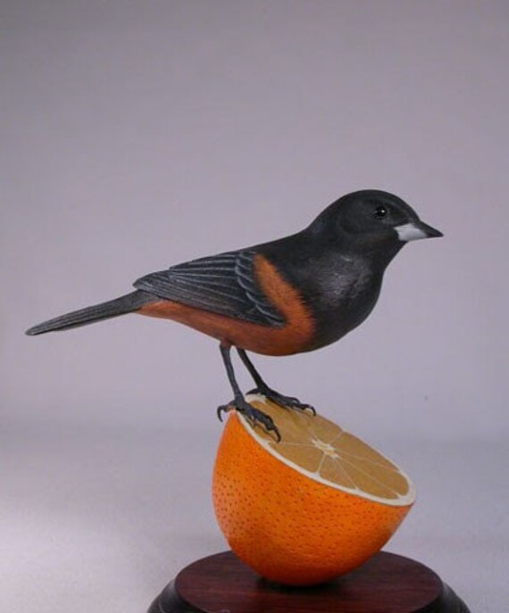 Orchard Oriole Wooden carved Bird