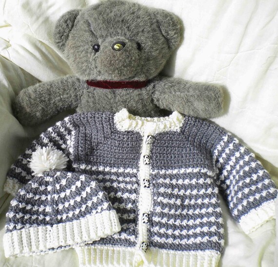 Checkers Sweater Set Crochet Pattern | Red Heart