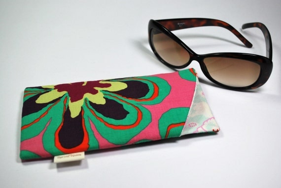 Eyeglass sunglass padded case in Brandon Mably fabric