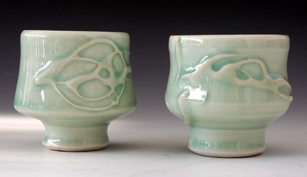 porcelain tea Bowls - zen drinking cups