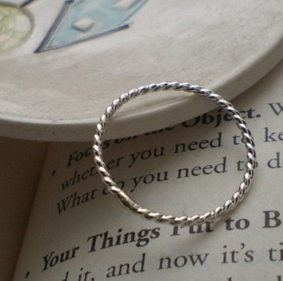 One Simply Stacked Twisted Sterling Silver Stacking Band