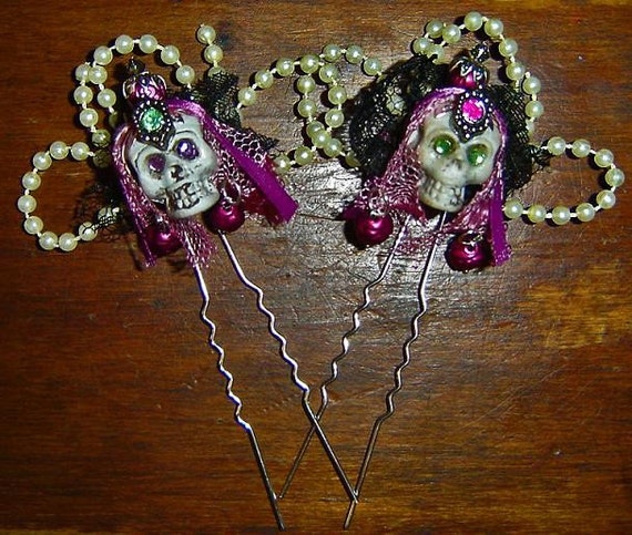 Skeleton Royalty hairpins