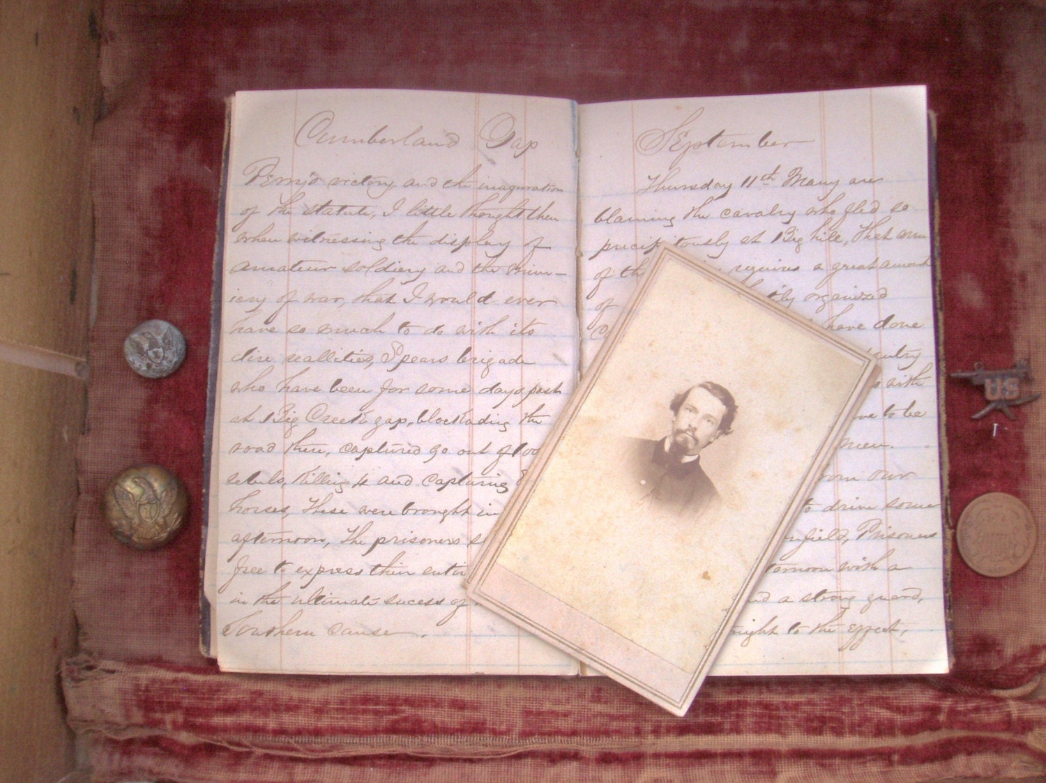 Reserved for Ben Civil War Diary Antique 1862