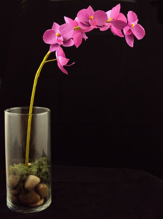 phalaenopsis (moth) orchid spray - paper flowers for gift, wedding, or home decor