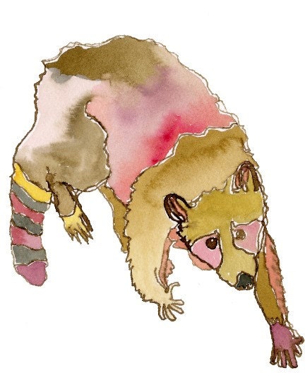 Raccoon, Children's art print