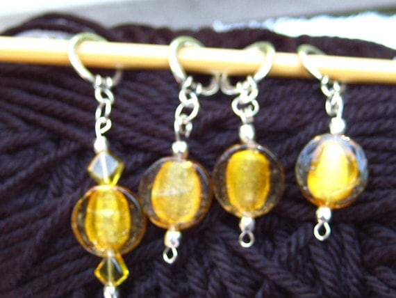 Dumbledore's Lemon Drop Stitch Markers