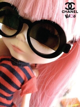 Chanel Glasses for Blythe doll From Nerdiedollies