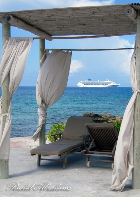 Beach Cabana - Coco Cay, Bahamas 8x10 Fine Art Photograph: Team Challenge