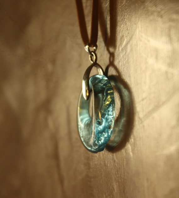 Eco friendly Necklace - Little Azzurra - Recycled glass
