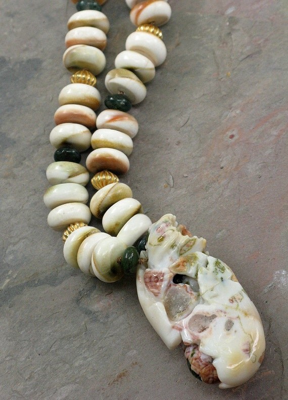 Shell and Agate Ocean Reef Necklace
