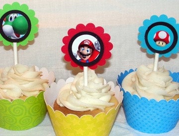 Super Mario Brothers Cupcake Toppers 3