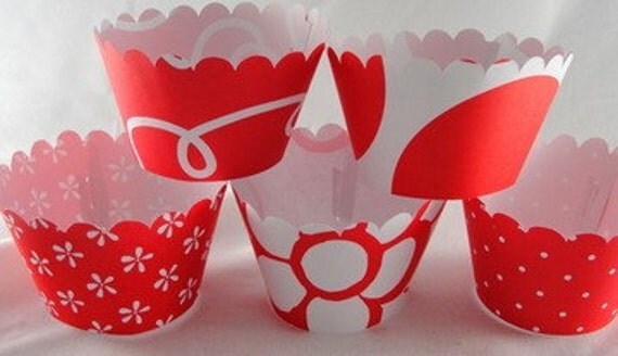 Red Cupcake Wrappers