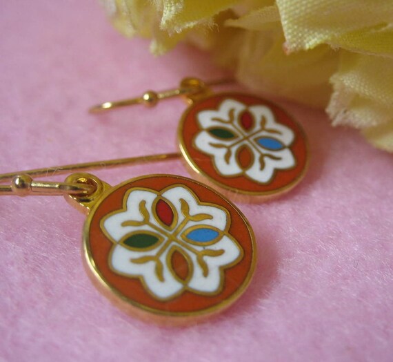 Amish Hex Sample dangle charm earrings