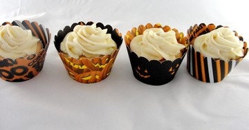 Halloween Cupcake Wrappers 2 Reversible