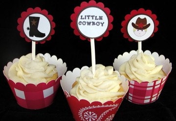 Cowboy Cupcake toppers