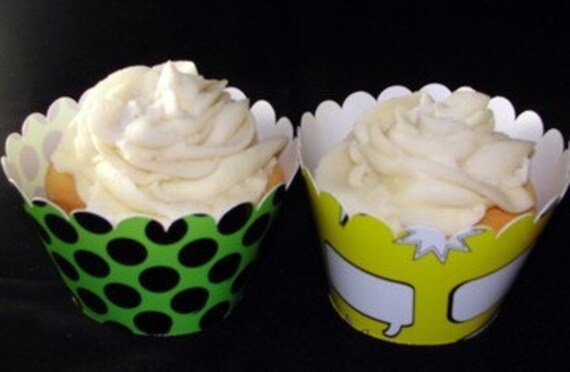 Comic Book Super Hero cupcake wrappers